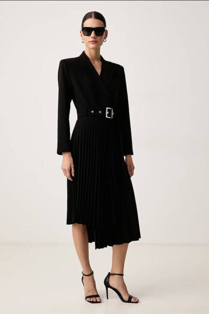 rochie midi business maneca lunga